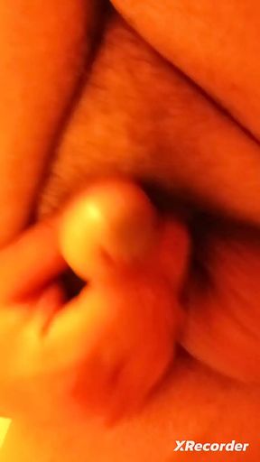 Masterbation playing with balls and cumming