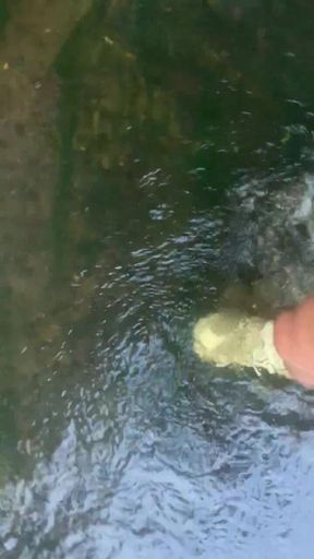 Wetlook adventure part 1. Crossing river in shorts and tshirt.