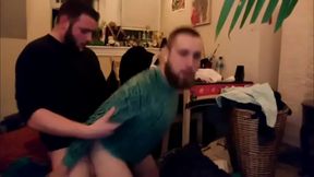 Bearded Top Dives Into Hot Amateur Gay Action – Bareback Sex