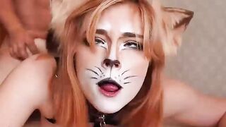 Cute Redhead Fox Deepthroat and Hard Fu