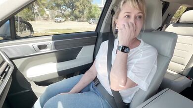 Blonde tight jeans soaking desperation in public