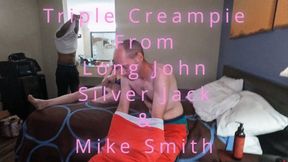 Triple cumshot Thursday with Long John, Silver Jack, and MIke Smith (1080p)