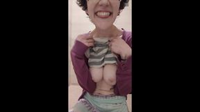 road trip public bathroom pee breaks & exhibitionist car masturbation