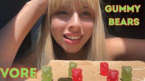 Hungry giants eat gummy bears and punish them