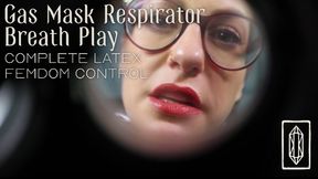 Gas Mask Respirator Breath Play - Complete Latex Femdom Control - SD