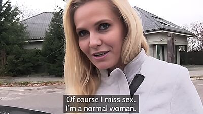 Public Agent Desperate MILF Black Canary Fucks for a Job