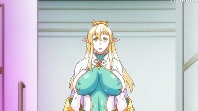 Kyonyuu Elf Oyako Saimin_1 takes a deep throat and a cumshot in this cartoon sex video
