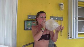 Bikini Clad Plastic Bag Blow & Popping Fun -WMV