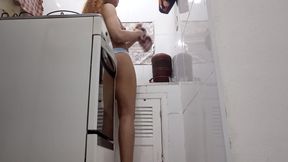 I'm wearing panties with my small breasts 01