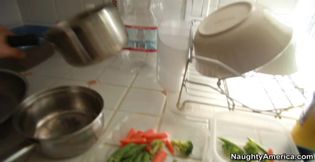 Latina Missy Martinez fucking in the bed with her big tits