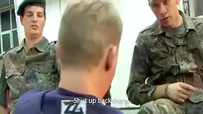 A Lucky Guy Is Allowed To Lick The Boots Of Two German Soldiers