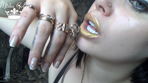 Golden Goddess Lips &amp; Jewelry fetish
