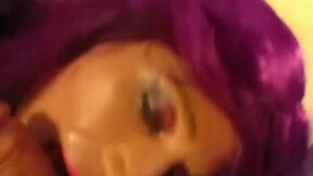 Sissy transvestite getting banged in the booty & sucking the prick