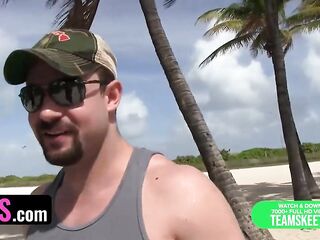BFFS - Cute teens hit the beach for fortunate chap they can bang and cure their itch