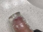 Fucked a Fleshlight and left it Leaking Cum