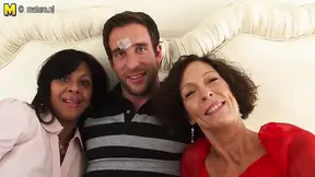 Two Thick Older Women Take Turns Riding Their Neighbor's Hard Cock All Afternoon