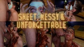 Messy Chocolate Mask Double Cum In Eyes 4K