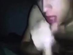 Twink sucks my cock late one night and gets the cum out