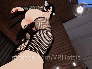 Stomping on Knob Outdoor Patio Punk Alt Cat Hotty Fishnets Foot Worship Face Sitting POV Lap Dance