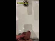 Cheeky he pisses in the sink!