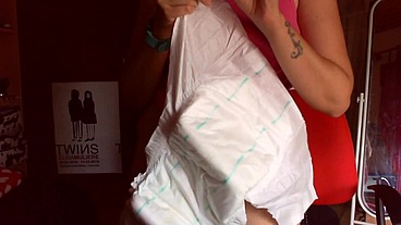 Dirty diaper full of burning coffee
