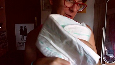 Dirty diaper full of burning coffee