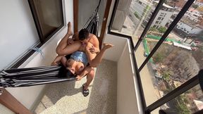 horny latina gets fucked hard in the hammock - aleja and aaroon