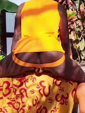 Orange Jockstrap Booty Shaking