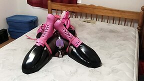 Bound in unbreakable straps: sissy maid bondage