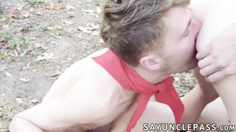 Scoutmaster Greg McKeon and Colton McKeon fuck outdoors with Jack Bailey