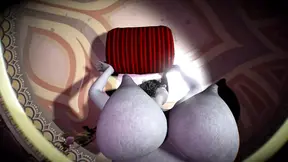 Busty MILF Lady Dimitrescu moans under Leon's fucking