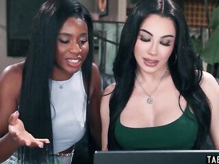 Black mother I'd like to fuck Nicole Kitt surprises her large cocked tgirl GF Ariel Demure