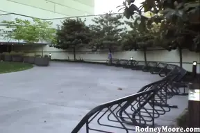Hairy amateur babe gives a wild blowjob