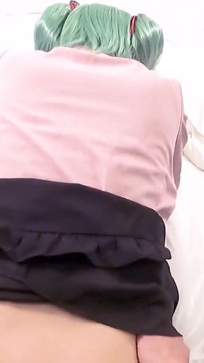 Hatsune Miku Vampire Cosplayer get Fucked, Japanese hentai anime crossdresser cosplay 9   Clip 1