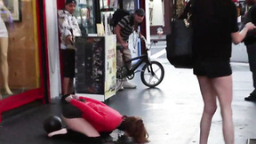 Bound hoe public disgraced on streets