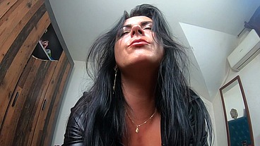 Leather Boots Worship. Hard Nipples, Leather Tease and Solo Pleasure