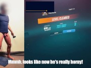 Expert Beat Saber player enjoying a remote-controlled vibrator for extra VR immersion