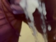 BigBullB0ss wank on a train gigantic cum load on toilet mirror