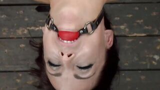 Chained to metal device and booty hooked