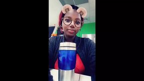 Black Ebony Babe Sucks Huge Cock in Private