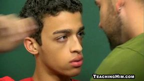 Mature stud finds a young hunk to fool around with