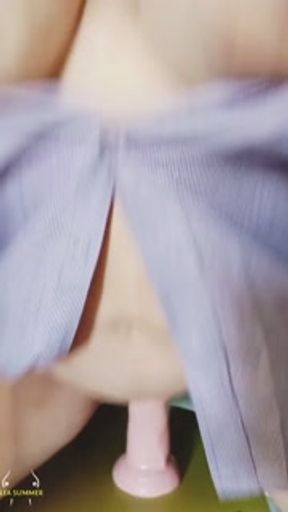 I see my sister-in-law masturbating with a very thick dildo, having several orgasms and with a swoll