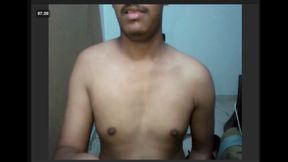 Indian Guy Jerks His Black Cock Wearing His Stepmom&#039;s Panty
