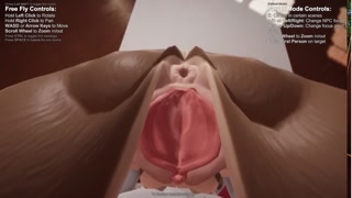 Furry Rabbit girl gets used as a toy with wolf Fenrir sitting 69 + stand and carry