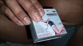 Trying Government's Free Supply Nirodh Condom and Cumshot Inside It Part 1