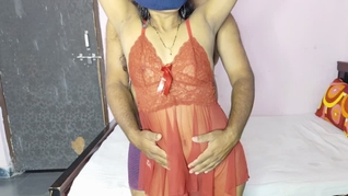Hot lady fucking in babydoll dress by childhood friend