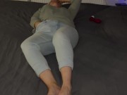 Multiple orgasmen Vorspiel auf dem Bett, Fantasien spielen lassen, Clyde verrückt machen