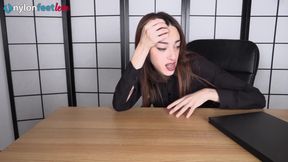 Naughty Darling Gets a Tickling Agony on the Feet for Breaking the Rule