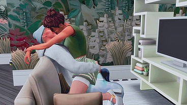 STEPFATHER BURNED HIS STEPSON FEMBOY AND GAVE HIM HARD ANAL SEX WITH A DEEP THROAT (SIMS 4 + ANIME HENTAI + SFM)