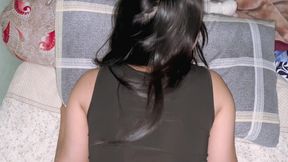 Sexy Lady on Her Black Bodycon Dress Teasing for Hard Pounding